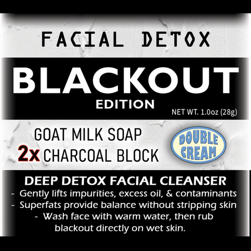 BLACKOUT - Facial Detox Goat Milk Soap Block