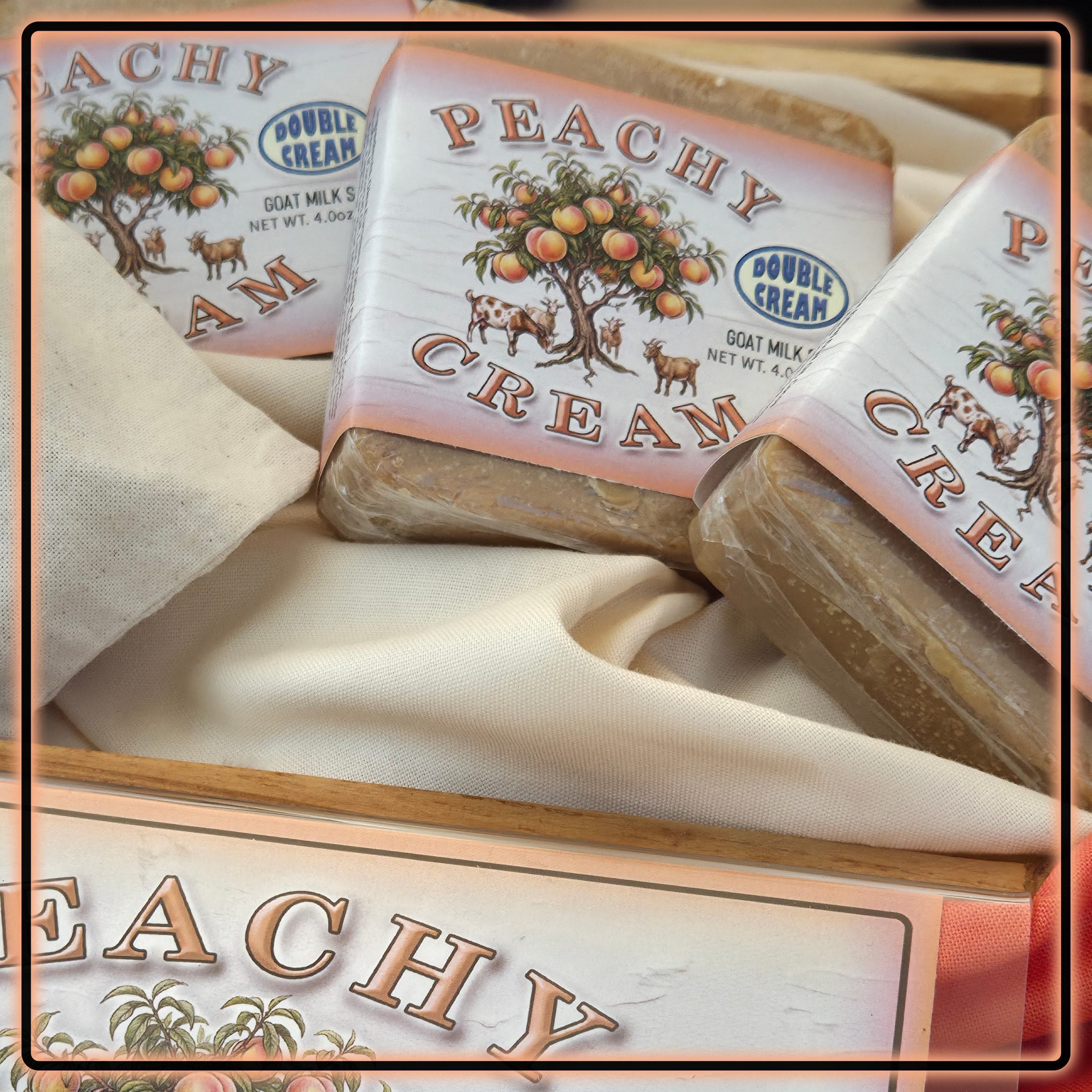 PEACHY CREAM Milk Soap Bar