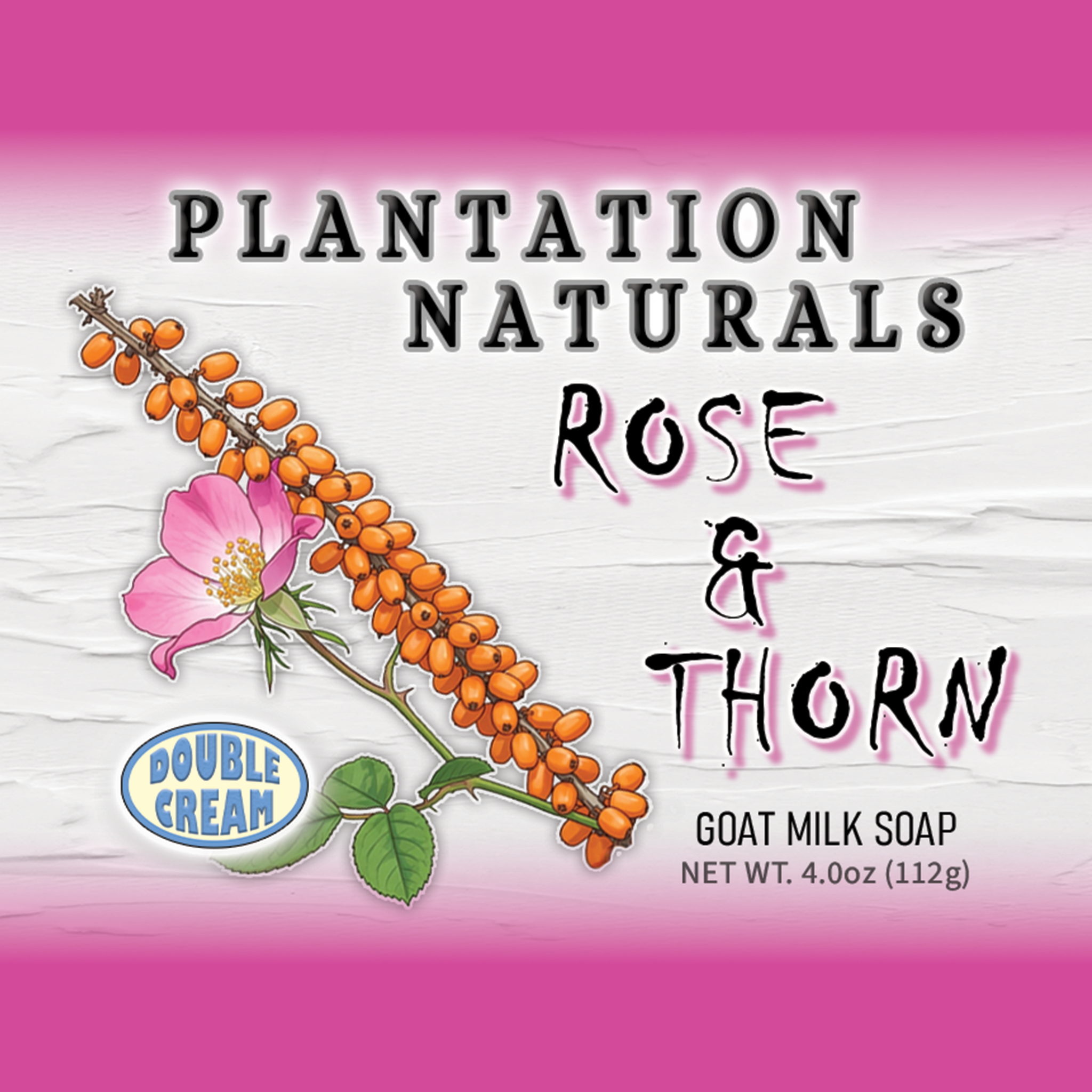 ROSE & THORN w/ Sea Buckthorn Oil Goat Milk Soap Bar